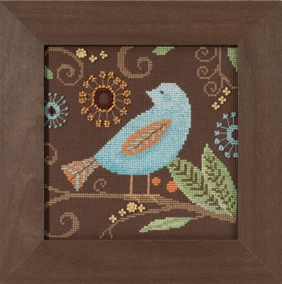 click here to view larger image of Aqua Bird - Out On A Limb by Debbie Mumm (counted cross stitch kit)