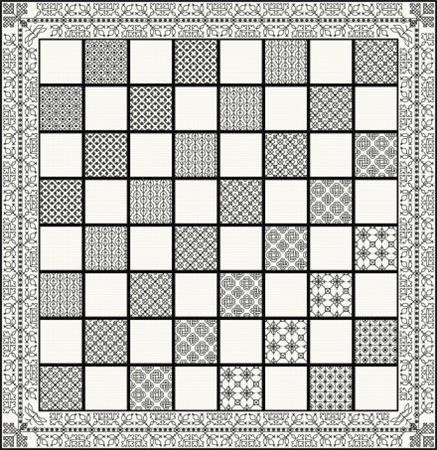 click here to view larger image of Classic Chess Board - Blackwork (chart)