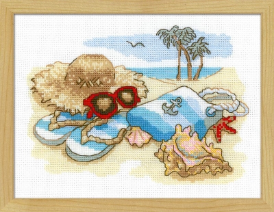 click here to view larger image of Holiday By The Sea (counted cross stitch kit)
