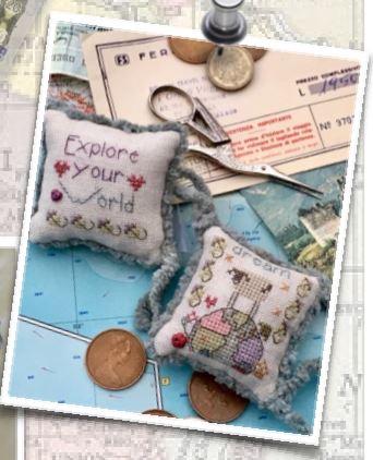 click here to view larger image of Explore Your World Fob Kit (counted cross stitch kit)