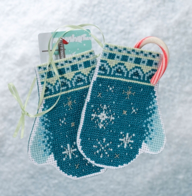 click here to view larger image of Snowflake Mittens (2018) (counted cross stitch kit)