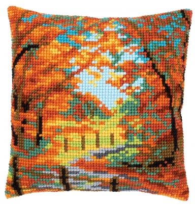 click here to view larger image of Autumn Landscape Cushion (counted cross stitch kit)