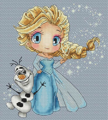 click here to view larger image of Elsa and Olaf (chart)