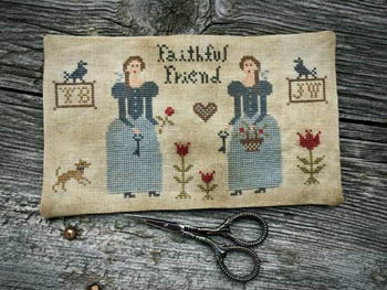 click here to view larger image of Prairie Sisters Scissor Mat (chart)