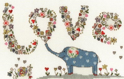 click here to view larger image of Love Elly (counted cross stitch kit)