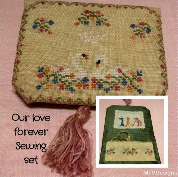 click here to view larger image of Our Love Forever Sewing Set (chart)