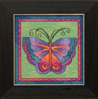click here to view larger image of Butterfly Lime (counted cross stitch kit)