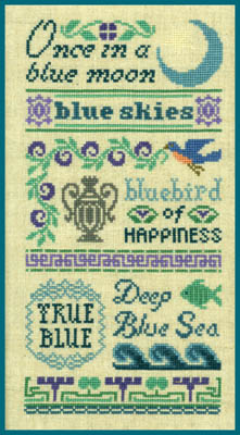 click here to view larger image of Antique Blue Sampler (chart)