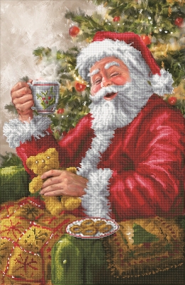 click here to view larger image of Santa's Cuppa (Diamond Embroidery)