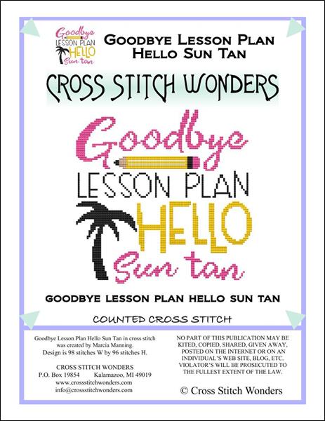 click here to view larger image of Schools Out - Goodbye Lesson Plan Hello Sun Tan (chart)