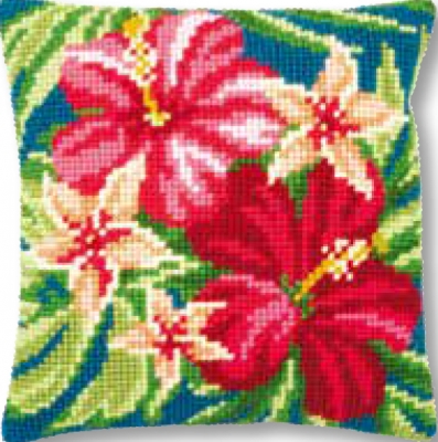 click here to view larger image of Botanical Flowers - Cushion (needlepoint)