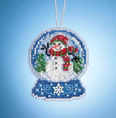 click here to view larger image of Snowman Globe (2019) (counted cross stitch kit)