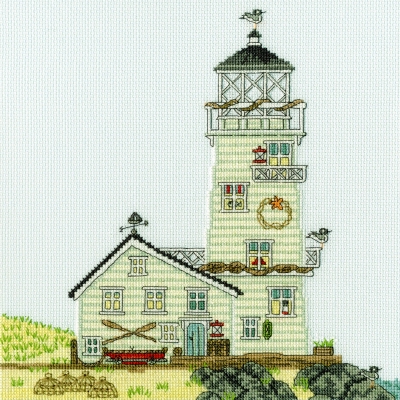 click here to view larger image of Lighthouse, The - New England - Sally Swannell (counted cross stitch kit)