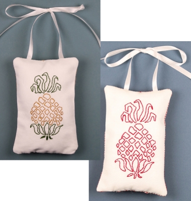 click here to view larger image of Pineapple Ornaments - 1 Each of 2 Colors (embroidery kit)