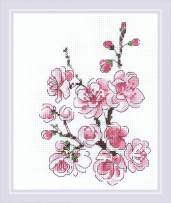 click here to view larger image of Branch of Sakura, The (counted cross stitch kit)