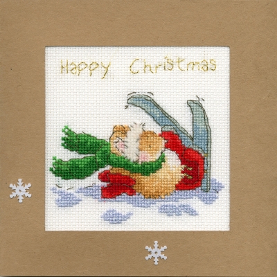click here to view larger image of Apres Ski - Christmas Card  (counted cross stitch kit)