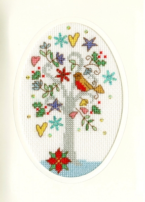 click here to view larger image of Winter Wishes - Christmas Card  (counted cross stitch kit)