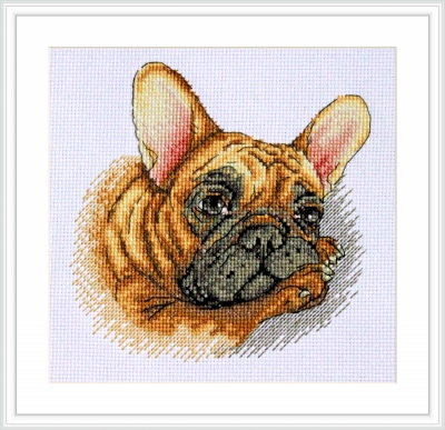 click here to view larger image of French Bulldog (counted cross stitch kit)