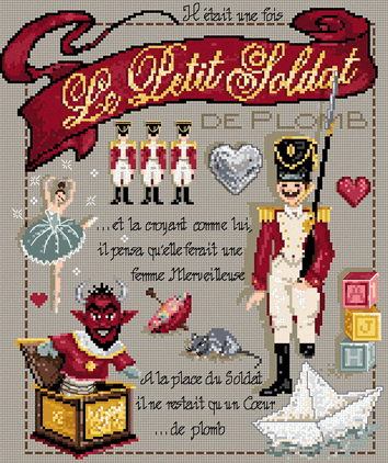 click here to view larger image of Le Petit Soldat KIT - Aida (counted cross stitch kit)