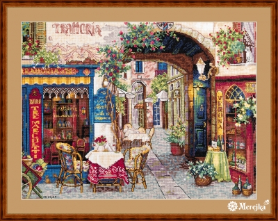 click here to view larger image of Cafe In Verona (counted cross stitch kit)