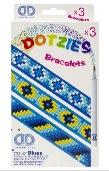 click here to view larger image of Dotzies Bracelets - Blues (Diamond Embroidery)