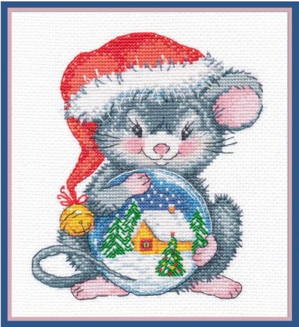 click here to view larger image of Mouse with Ball (counted cross stitch kit)