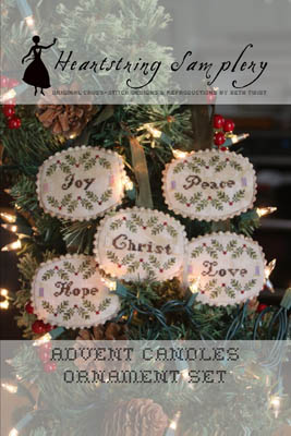 click here to view larger image of Advent Candles Ornament Set (chart)