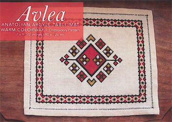 click here to view larger image of Anatolian Argyle Table Mat - Warm (chart)