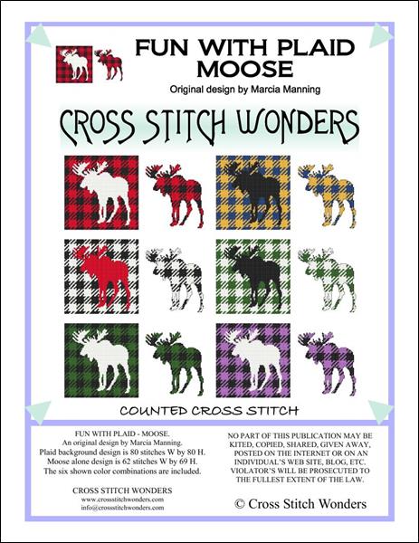 click here to view larger image of Fun With Plaid - Moose (chart)