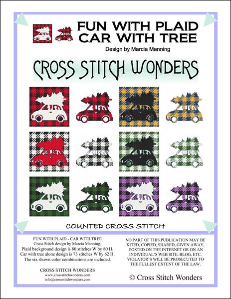 click here to view larger image of Fun With Plaid - Car With Tree (chart)