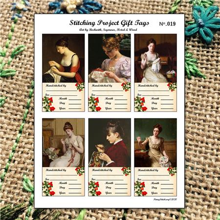 click here to view larger image of Cross Stitch Gift Tags Ladies Stitching No.019 (accessory)