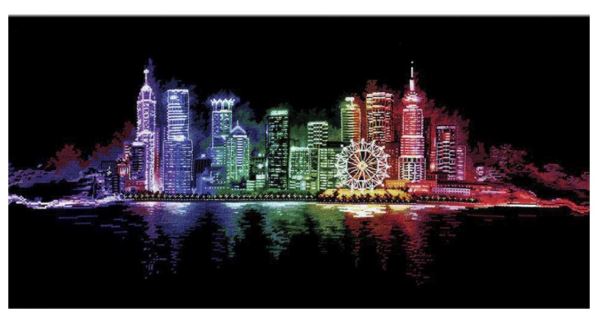 click here to view larger image of Night Town (counted cross stitch kit)