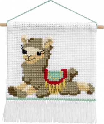 click here to view larger image of My First Kit - Llama (counted cross stitch kit)