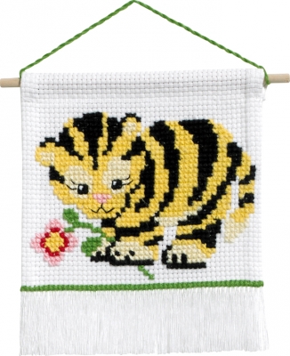 click here to view larger image of My First Kit - Tiger (counted cross stitch kit)
