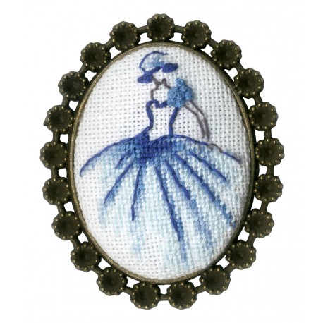 click here to view larger image of Dancer Brooch (counted cross stitch kit)