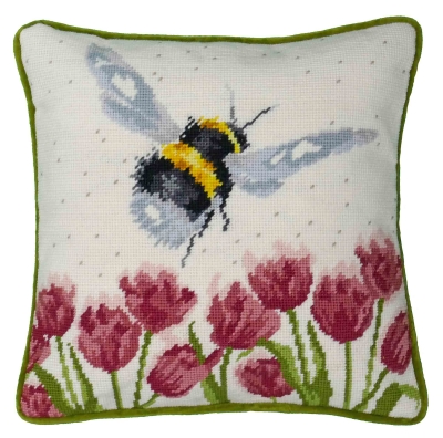click here to view larger image of Flight Of The Bumble Bee -Tapestry Cushion (needlepoint kit)