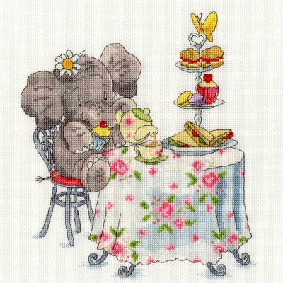 click here to view larger image of Elly One For Tea? Elly Collection - Simon Taylor Kielty (counted cross stitch kit)