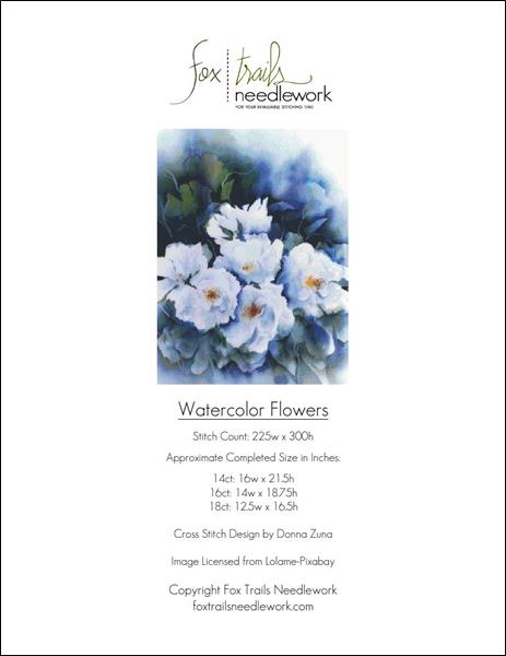 click here to view larger image of Watercolor Flowers (chart)