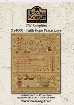 click here to view larger image of Faith Hope Peace Love (chart)