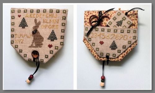 click here to view larger image of Christmas Hare Needle Case (bead kit)