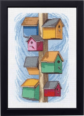 click here to view larger image of Birdhouses (counted cross stitch kit)
