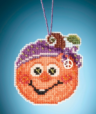 click here to view larger image of Hippie Pumpkin (counted cross stitch kit)
