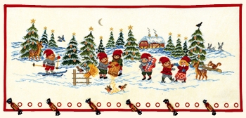 click here to view larger image of Elfs in Snow (counted cross stitch kit)