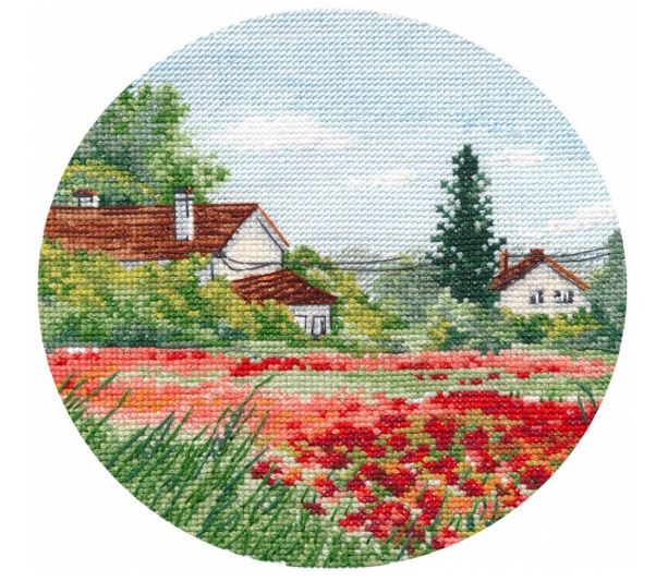 click here to view larger image of Miniature Poppies (counted cross stitch kit)