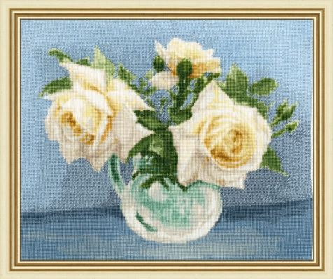 click here to view larger image of Tea Roses (counted cross stitch kit)