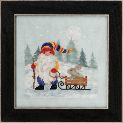 click here to view larger image of Sledding Gnome 2020 (counted cross stitch kit)