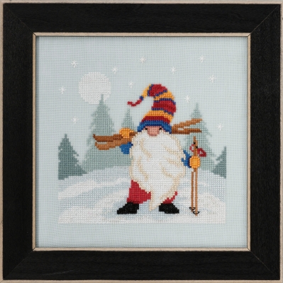 click here to view larger image of Skiing Gnome 2020 (counted cross stitch kit)