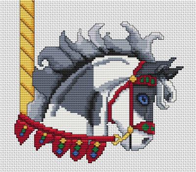 click here to view larger image of Grey Paint Carousel Horse Head (chart)