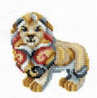 click here to view larger image of Figurines - Lion (counted cross stitch kit)