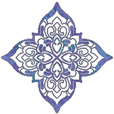 click here to view larger image of Blue Decorative Quilt Block 05 (chart)